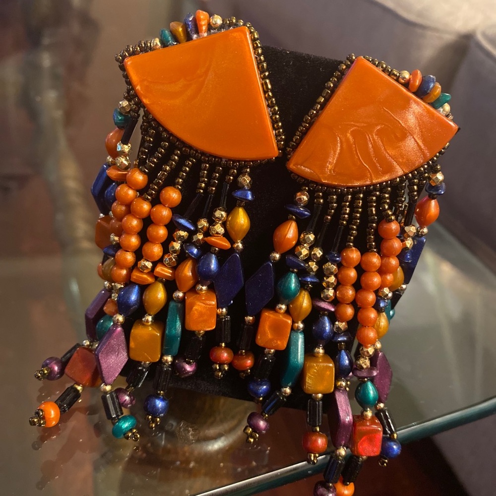 Funky and southwestern beaded earrings